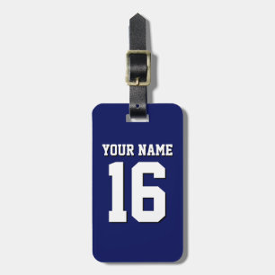 Navy Blue Sports Jersey Team Jersey Luggage Tag