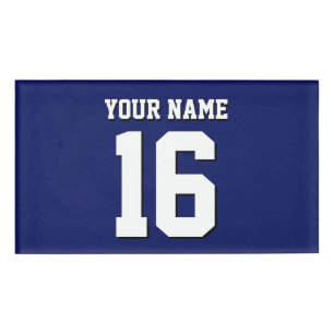 Navy Blue Sports Jersey Team Jersey Name Tag