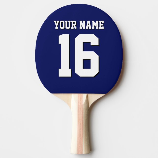 Navy Blue Sports Jersey Team Jersey Ping Pong Paddle (Front)