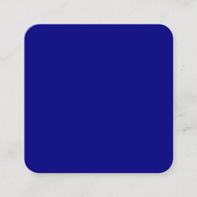 Navy Blue Square Business Card (Front)