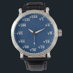 Navy Blue Square Root Clock - Math Time Watch<br><div class="desc">square root clock, fun math wall clock, mathematics student classroom time, maths teacher class hours, number geek nerd humour, squareroot calculation school lesson, calculating calculations sums,  numbers, elementary primary secondary school, high school college university</div>