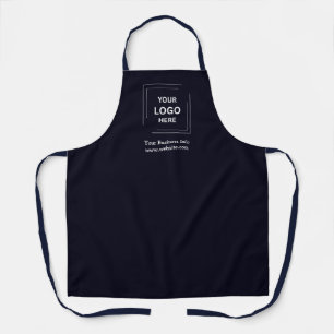 Navy Blue Staff Name Corporate Branding Style Apron