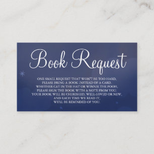 Navy Blue Star Sky Book Request Card