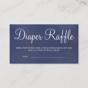Navy Blue Starry Sky Diaper Raffle Card Tickets