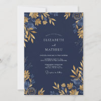 Navy Blue Stately Midnight Wedding