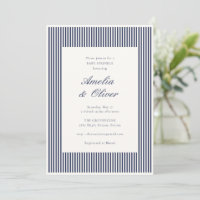 Navy Blue Striped Couples Baby Sprinkle Shower