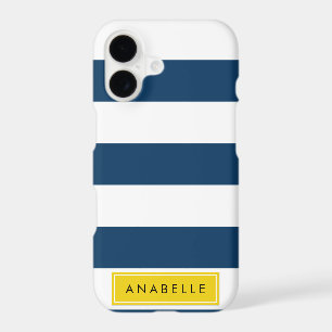 Navy Blue Stripes, Striped Pattern, Your Name