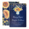 Navy Blue Sunflower Rustic Wedding Invitations
