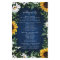 Navy Blue Sunflower Rustic Wood Wedding Programs