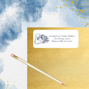 Navy Blue Swan Return Address