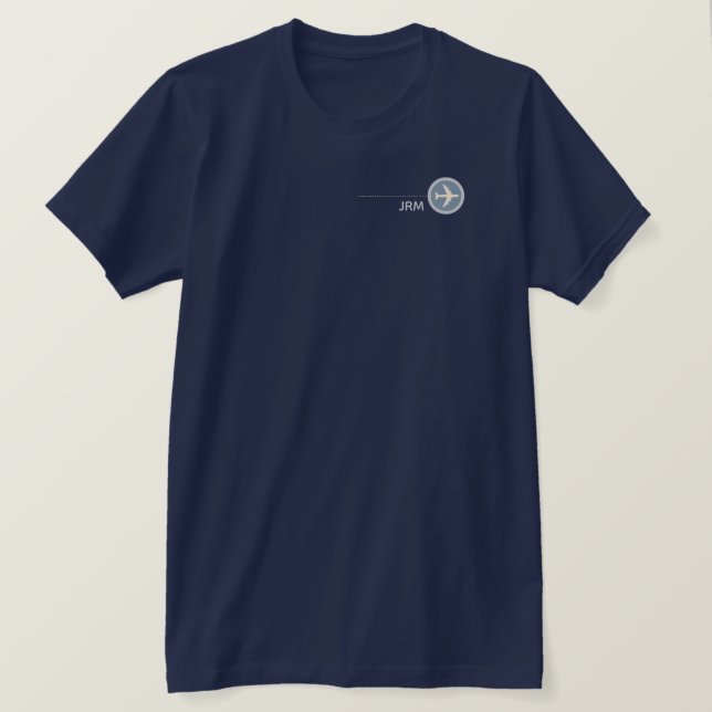 navy blue t-shirt for a pilot (Design Front)
