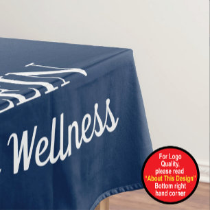 Navy Blue Table Cloth With Your Logo and Text