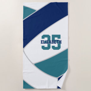 navy blue teal or your custom colours volleyball beach towel