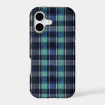 Navy Blue & Teal Plaid Phone Case | Classic Tartan
