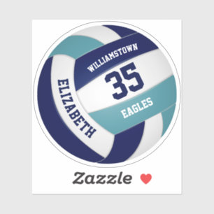 navy blue teal volleyball team gifts