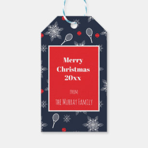 Navy blue 💙 tennis Christmas  Gift Tags