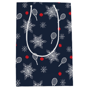 Navy blue 💙 tennis Christmas  Medium Gift Bag