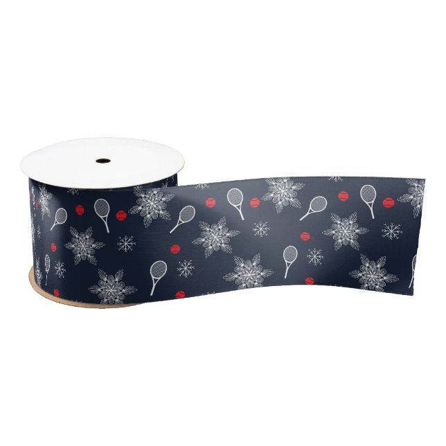 Navy blue 💙 tennis Christmas Satin Ribbon (Spool)
