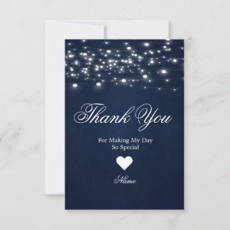 Navy Blue Thank you card