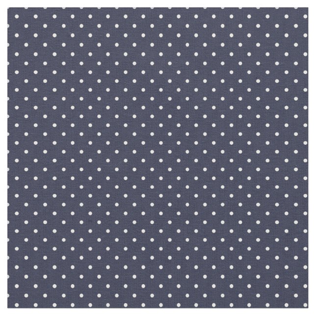 Navy Blue Tiny Dots Fabric (Close Up)