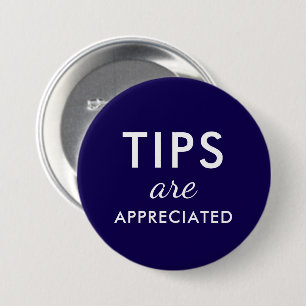 Navy Blue Tip 7.5 Cm Round Badge