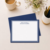 Navy Blue Triple Border From The Desk Of Flat