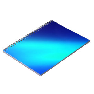 Navy blue Turquoise ombre moonlight Double Stripe Notebook
