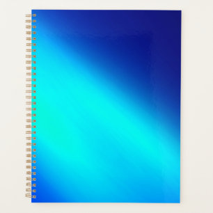 Navy blue Turquoise ombre moonlight Double Stripe Planner