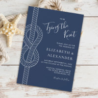 Navy Blue Tying The Knot Nautical Wedding
