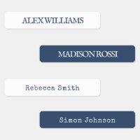 Navy Blue Typewriter | Waterproof Name Labels