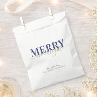 Navy blue typography merry and bright Christmas Fa