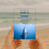 Navy Blue Under the Sea Dolphin Coastal Wedding