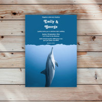 Navy Blue Under The Sea Dolphin Coastal Wedding