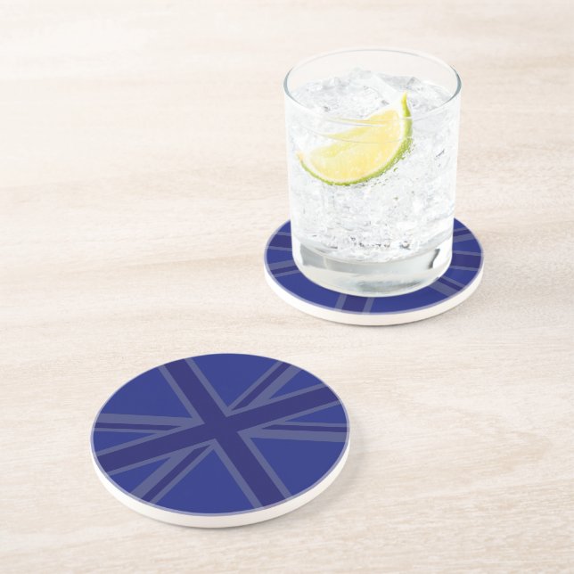 NAvy Blue Union Jack Decor Coaster (Side)