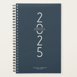 Navy Blue Vertical Modern Year Weekly Planner