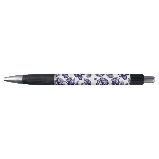 Navy Blue Vintage Floral  (Front)