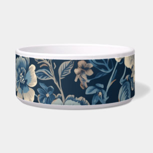 Navy Blue Vintage Floral Botanical Pattern