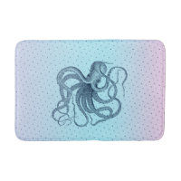 Navy-blue Vintage Octopi Illustration
