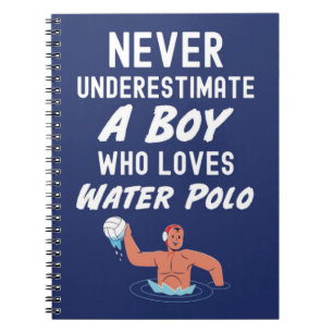 Navy Blue Water Polo Gifts For Boys Notebook
