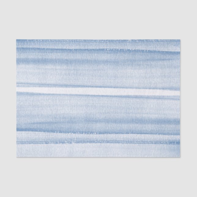 Navy Blue Watercolor Ombre Tissue Paper (Front)