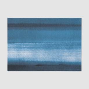 Navy Blue Watercolor Ombre Tissue Paper