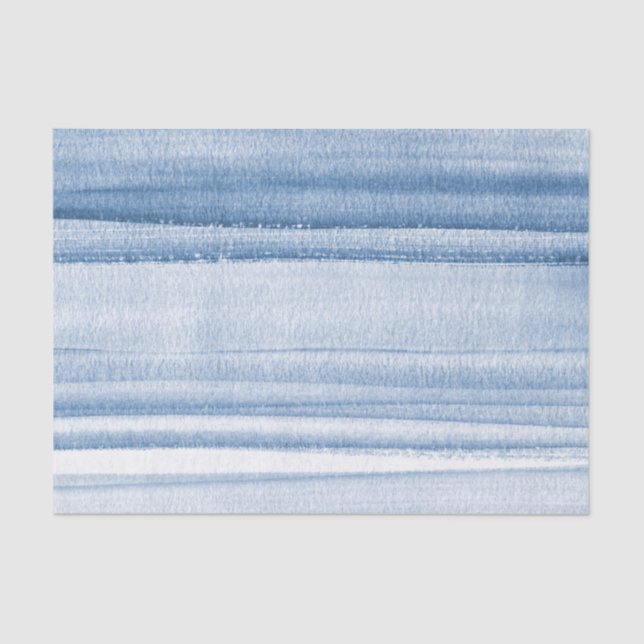 Navy Blue Watercolor Ombre Tissue Paper (Front)