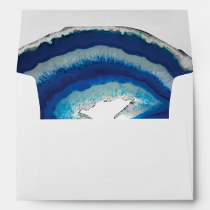 Navy Blue Wedding Agate Envelope