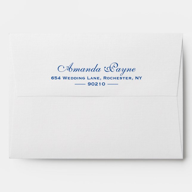 Navy Blue Wedding | Agate Return Address Envelope (Back (Top Flap))