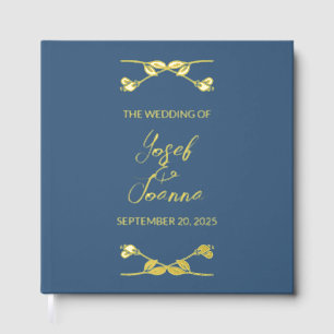 Navy Blue Wedding Guest Book