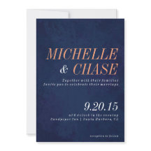 Navy Blue Wedding Invitation Collection