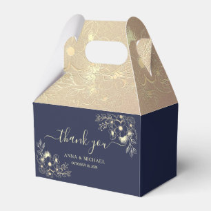 Navy Blue Wedding Thank You Favour Box