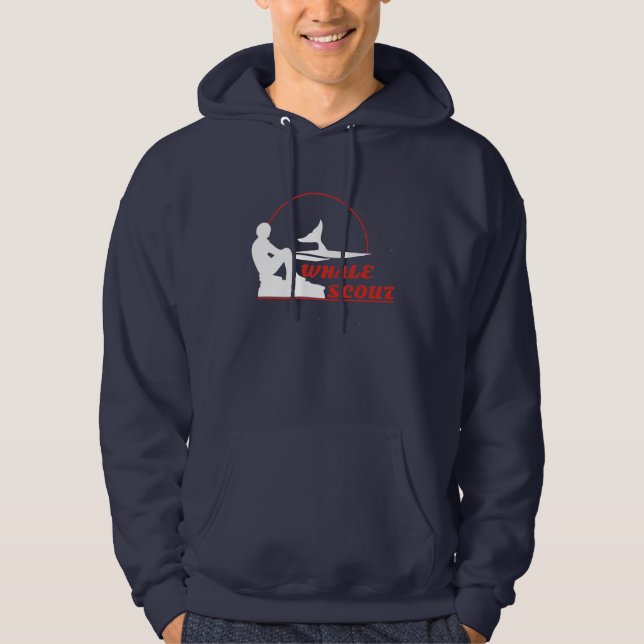 Navy Blue Whale Scout Hoodie (Front)