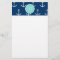 Navy Blue White Anchors Pattern, Mint Green Monogr