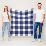 Navy Blue White Buffalo Plaid Farmhouse Fleece Blanket<br><div class="desc">This farmhouse inspired blue and white buffalo plaid fleece blanket will keep you cozy and warm on cold winter nights. Enjoy!</div>